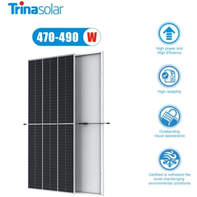 Trina Solar TSM-DE15V(II) 470-490W: High-Efficiency Solar Panel for Commercial and Utility-Scale Installations